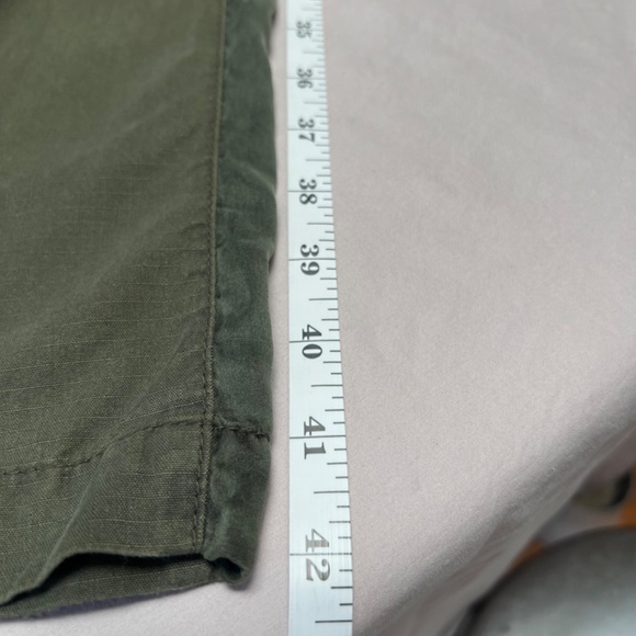 VINTAGE Da-Nang Lowrise Green Embroidered Cargo Straight leg Silk Blend Pants SM - Picture 12 of 16